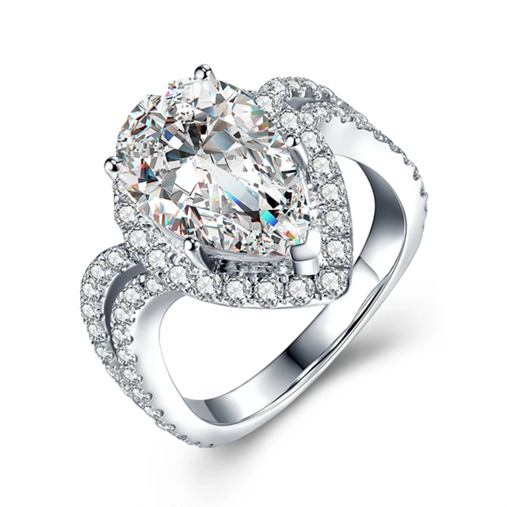3.6 CT Carat Lab Grown Moissanite Diamond Ring Solid 14K White Gold Engagement Anniversary Ring DEF Color Pear Shape 3EX&VVS1
3.6 CT Carat Lab Grown Moissanite Diamond Ring Solid 14K White Gold Engagement Anniversary Ring DEF Color Pear Shape 3EX&VVS1
