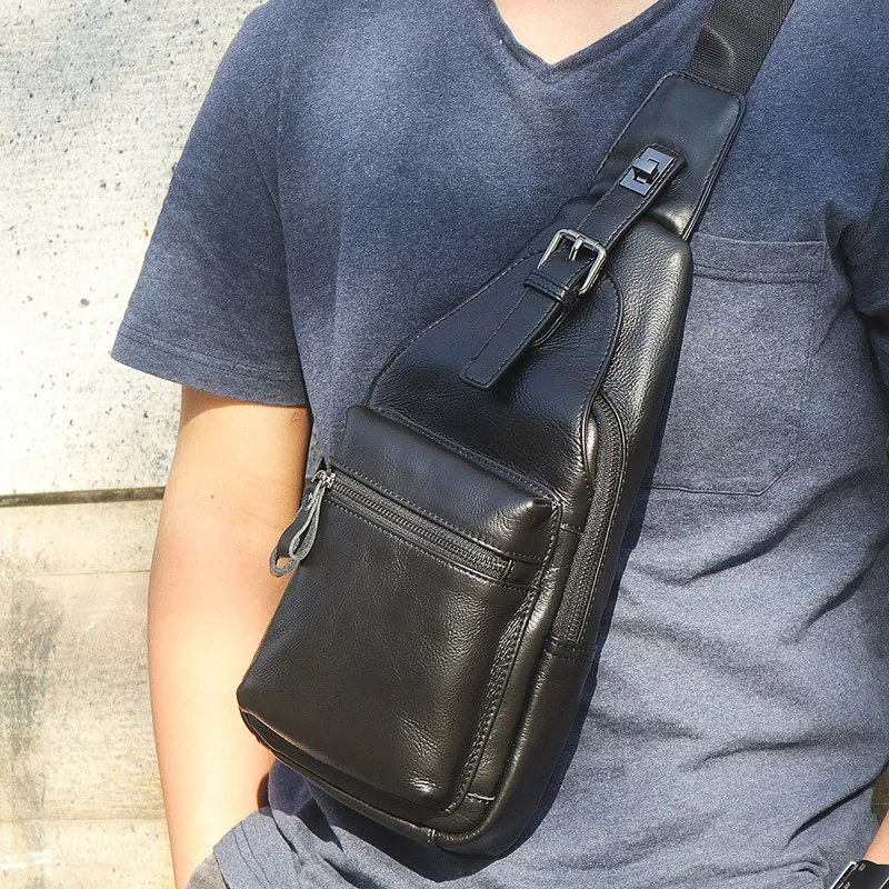Chest Bag Genuine Leather for Men Black New Daily Sling Bag Man Cow Leather Ipad Phone Travel Shoulder Casual Brand Chest Bags
Chest Bag Genuine Leather for Men Black New Daily Sling Bag Man Cow Leather Ipad Phone Travel Shoulder Casual Brand Chest Bags