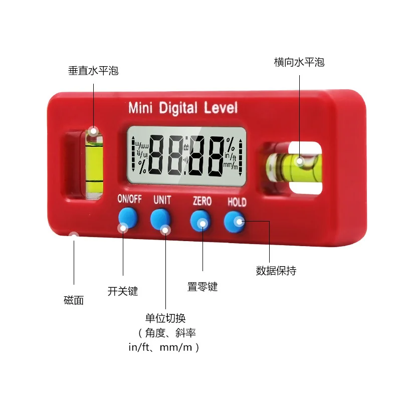 Mini Electronic digital display level meter 100mm strong magnetic horizontal ruler Inclino angle number video gauge
Mini Electronic digital display level meter 100mm strong magnetic horizontal ruler Inclino angle number video gauge