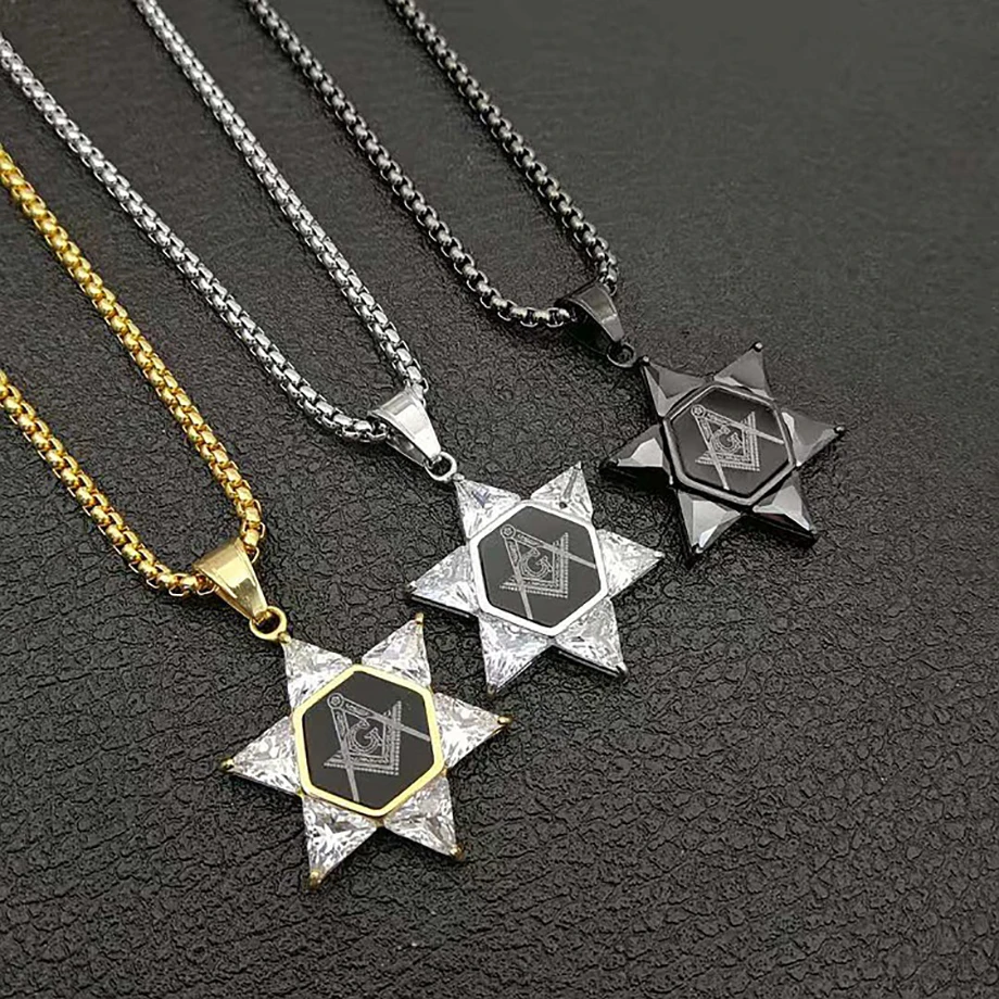 Jewish Magen Star of David Necklace Men/Women Israel Judaica Hebrew Jewelry Masonic Pendant Gold/Black Silver Color
Jewish Magen Star of David Necklace Men/Women Israel Judaica Hebrew Jewelry Masonic Pendant Gold/Black Silver Color