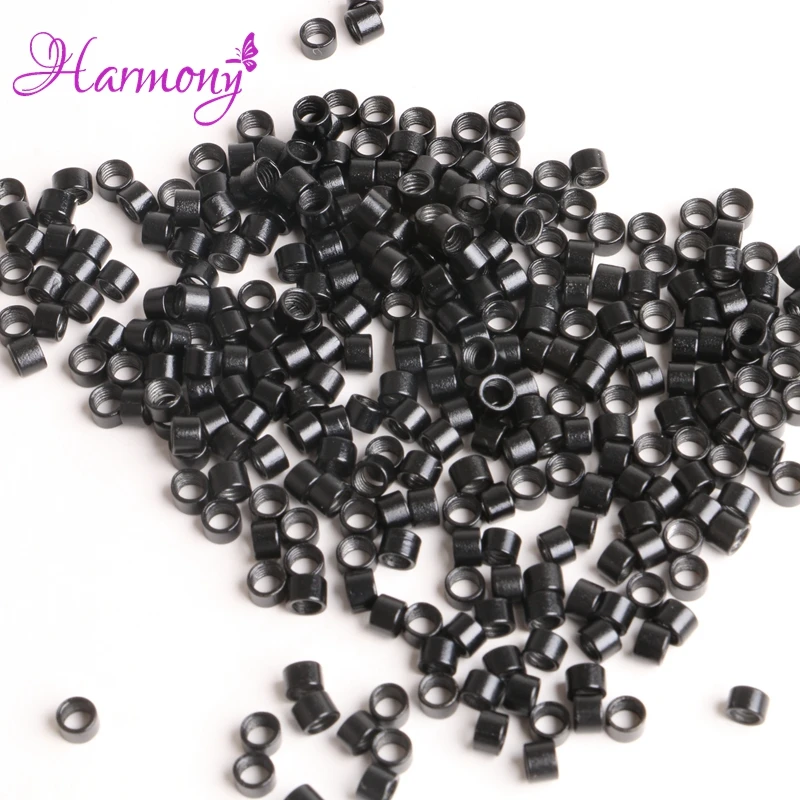 Harmony 1000Pcs/Bottle Screw Micro Rings 4.5*3.0*3.0MM #1 Black Micro Crimp Beads Micro Bead Hair Extensions Accessories
Harmony 1000Pcs/Bottle Screw Micro Rings 4.5*3.0*3.0MM #1 Black Micro Crimp Beads Micro Bead Hair Extensions Accessories