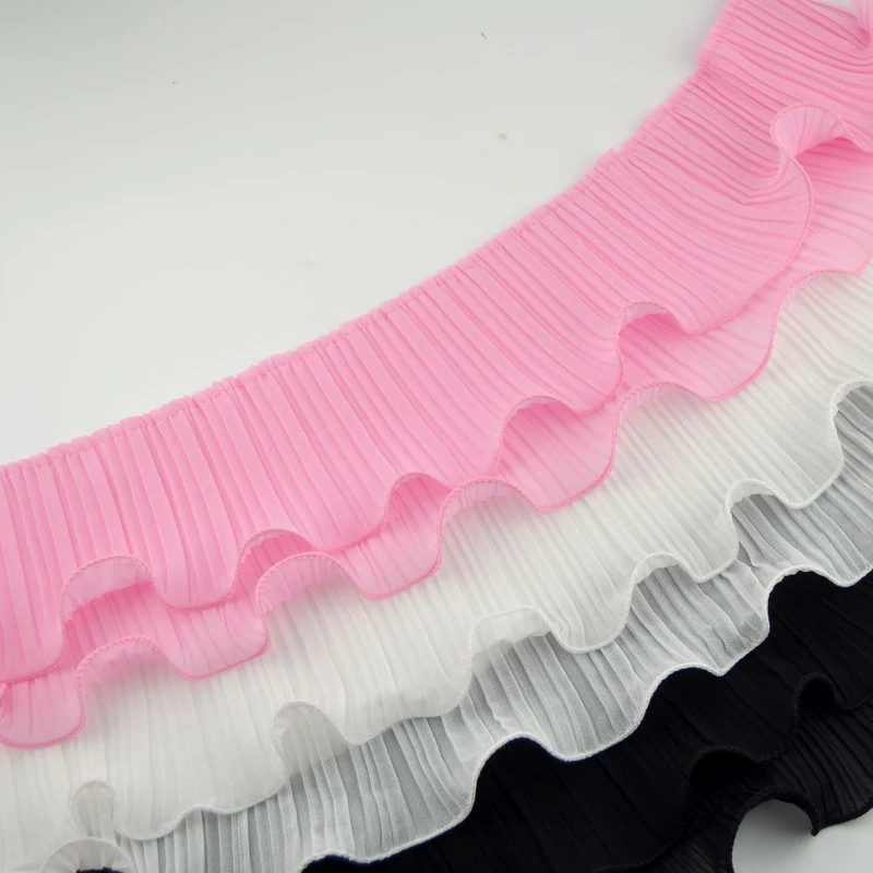 3 Color Double chiffon lace trim for wedding dress sew on ruffles lace accessories garment accessories decoration lace fabric
3 Color Double chiffon lace trim for wedding dress sew on ruffles lace accessories garment accessories decoration lace fabric