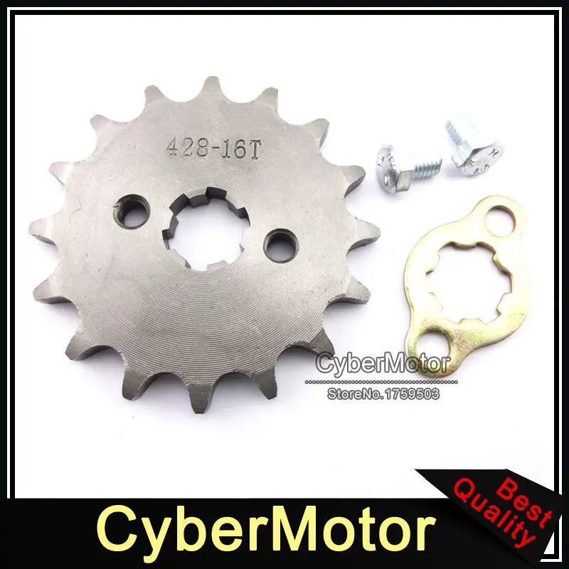 428 16 Зуб 17 мм передняя Звездочка двигателя для 50cc 70 90cc 110cc 125cc 140cc 150cc 160cc Dirt Pit Bike ATV Quad