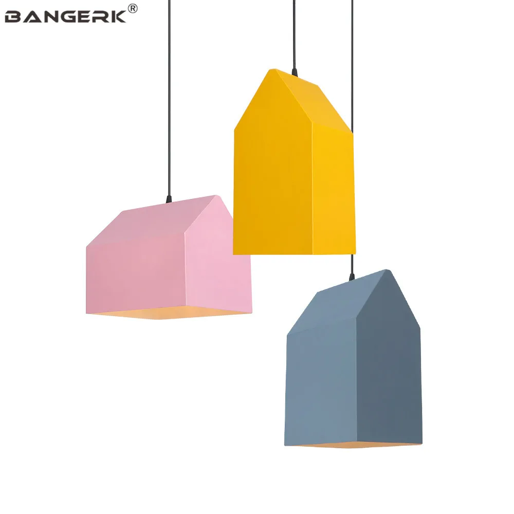 Creative Color House Pendant Lamp Loft Style Macarons Decor LED Lights Modern Iron Hanging Light Dinning Room Home Droplight
Creative Color House Pendant Lamp Loft Style Macarons Decor LED Lights Modern Iron Hanging Light Dinning Room Home Droplight