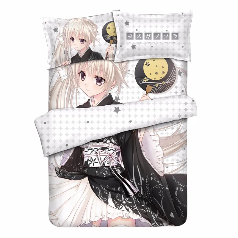 Japan Anime In Solitude Kasugano Sora Bedding Set Bed Duvet Cover Set with Bed Sheet Pillow Case bedclothes Twin Full Queen Size
Japan Anime In Solitude Kasugano Sora Bedding Set Bed Duvet Cover Set with Bed Sheet Pillow Case bedclothes Twin Full Queen Size