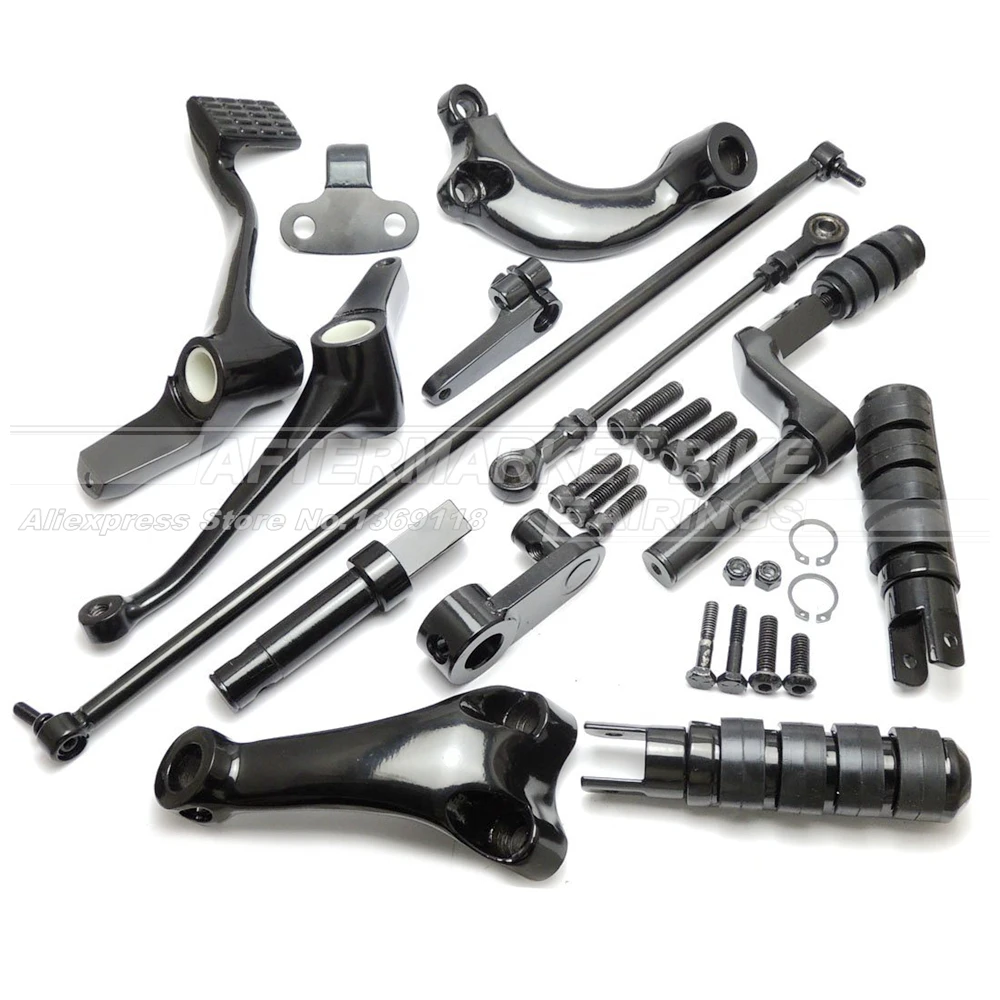 Black Forward Controls Complete Kit with Pegs Levers Linkages for Harley Davidson Sportster 1200XL 2004-2013
Black Forward Controls Complete Kit with Pegs Levers Linkages for Harley Davidson Sportster 1200XL 2004-2013