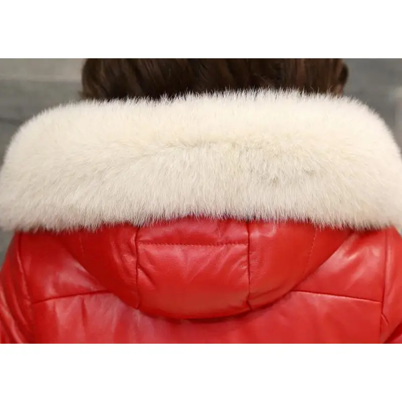 2019 New Genuine Leather Down Jacket Women Winter Long Casual Fur Collar Coat Sheepskin Warm Outwear Korean Style Cacaso AC276
2019 New Genuine Leather Down Jacket Women Winter Long Casual Fur Collar Coat Sheepskin Warm Outwear Korean Style Cacaso AC276