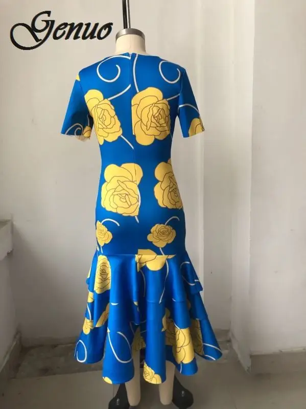 Women Round Neck Mid-Calf Falbala Sheath Pullover Dresses Trumpet / Mermaid Flora Printed Short Sleeve Summer Party Dress
Women Round Neck Mid-Calf Falbala Sheath Pullover Dresses Trumpet / Mermaid Flora Printed Short Sleeve Summer Party Dress