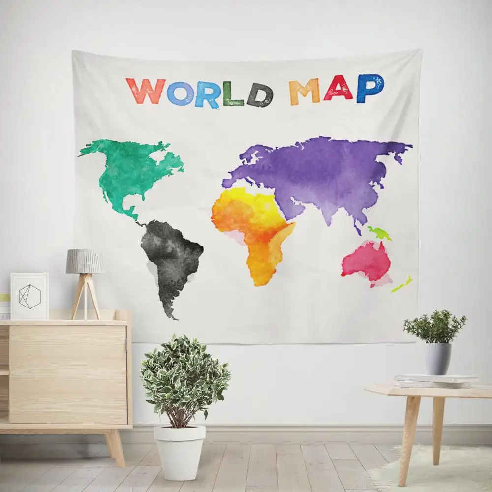 Large World Map Tapestry Wall Hanging Modern European Style Tapestry Wallpaper Wall Art Living Room Bedroom Decor 150cm
Large World Map Tapestry Wall Hanging Modern European Style Tapestry Wallpaper Wall Art Living Room Bedroom Decor 150cm
