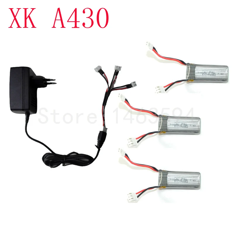 Li-po Battery For XK A430 A-430 RC Airplane Spare Parts XK A430 Charger+1 to 3 charger wire+3 PCS battery
Li-po Battery For XK A430 A-430 RC Airplane Spare Parts XK A430 Charger+1 to 3 charger wire+3 PCS battery