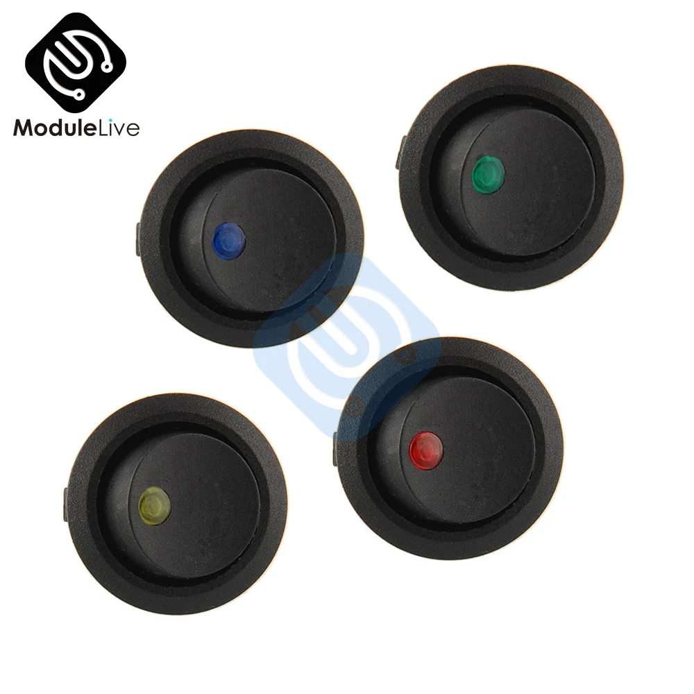 DC 12V LED Dot Light Car Switch Auto Boat Round Rocker 3Pin ON/OFF Toggle SPST Switch 4 Colors Blue Yellow Red Green Color 3P
DC 12V LED Dot Light Car Switch Auto Boat Round Rocker 3Pin ON/OFF Toggle SPST Switch 4 Colors Blue Yellow Red Green Color 3P