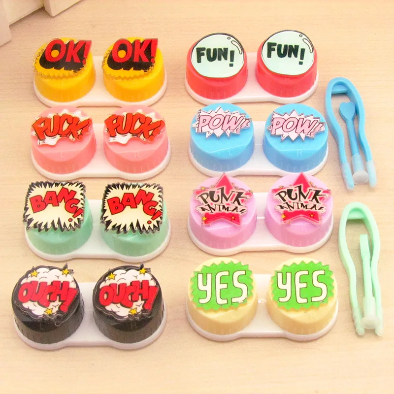 20set/lot cute English letter contact lenses box / companion box / Cartoon eyeglasses box / lens care /storage case
20set/lot cute English letter contact lenses box / companion box / Cartoon eyeglasses box / lens care /storage case