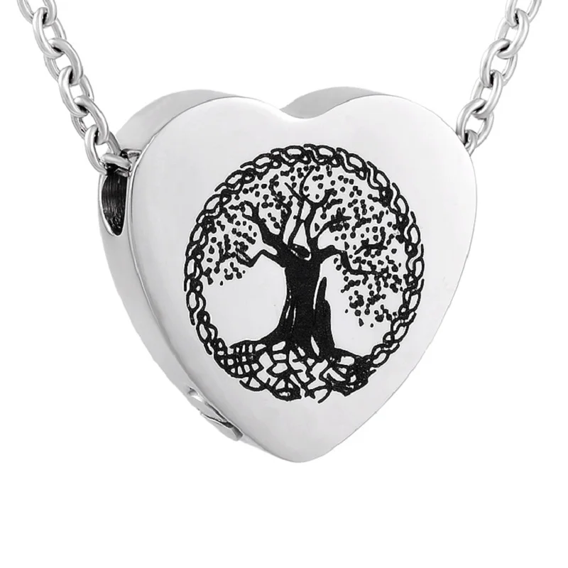 IJD9813 Stainless Steel Multicolor Heart Tree of Life Cremation for Ashes Urn Memorial Necklace with Snake Chain Jewelry
IJD9813 Stainless Steel Multicolor Heart Tree of Life Cremation for Ashes Urn Memorial Necklace with Snake Chain Jewelry