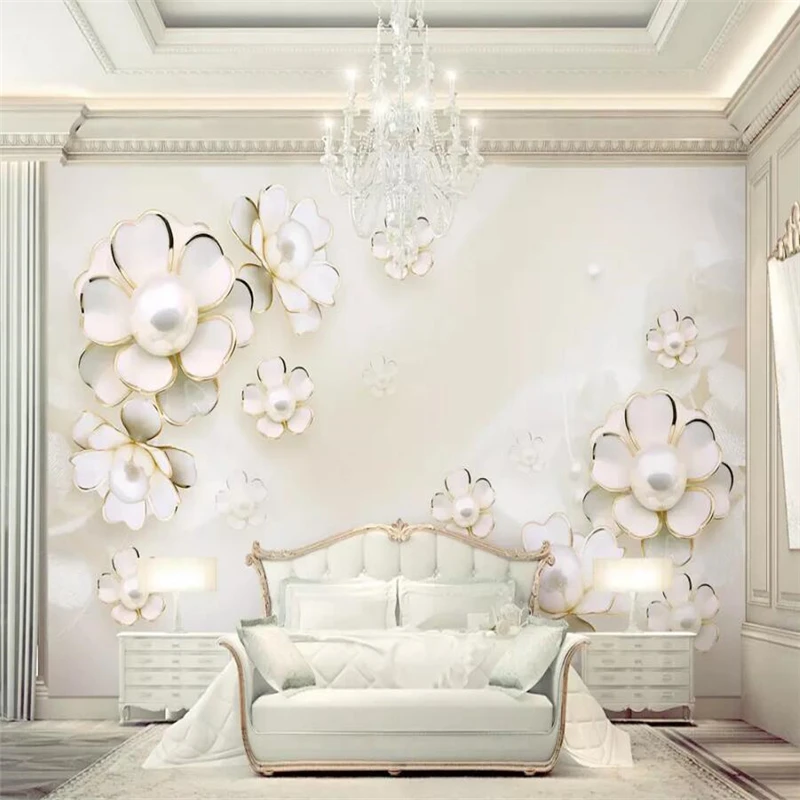 Decorative wallpaper Beautiful and luxurious European 3d flower wedding background wall painting
Decorative wallpaper Beautiful and luxurious European 3d flower wedding background wall painting