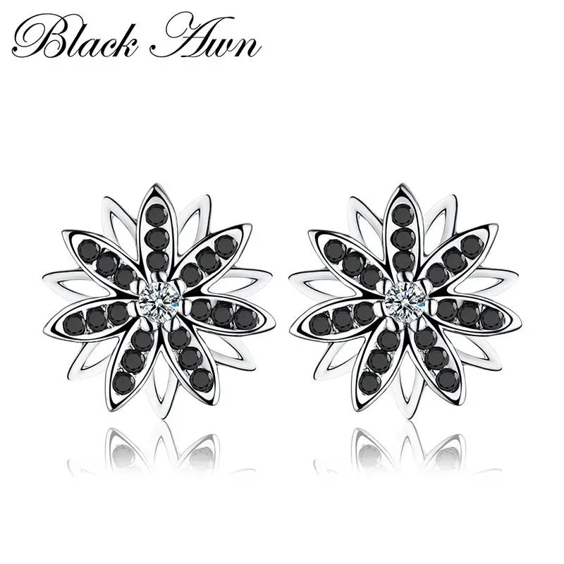 Romantic 1.2g Genuine Silver Color Fashion Jewelry Flower Black&White Stone Engagement Stud Earrings for WomenT119
Romantic 1.2g Genuine Silver Color Fashion Jewelry Flower Black&White Stone Engagement Stud Earrings for WomenT119