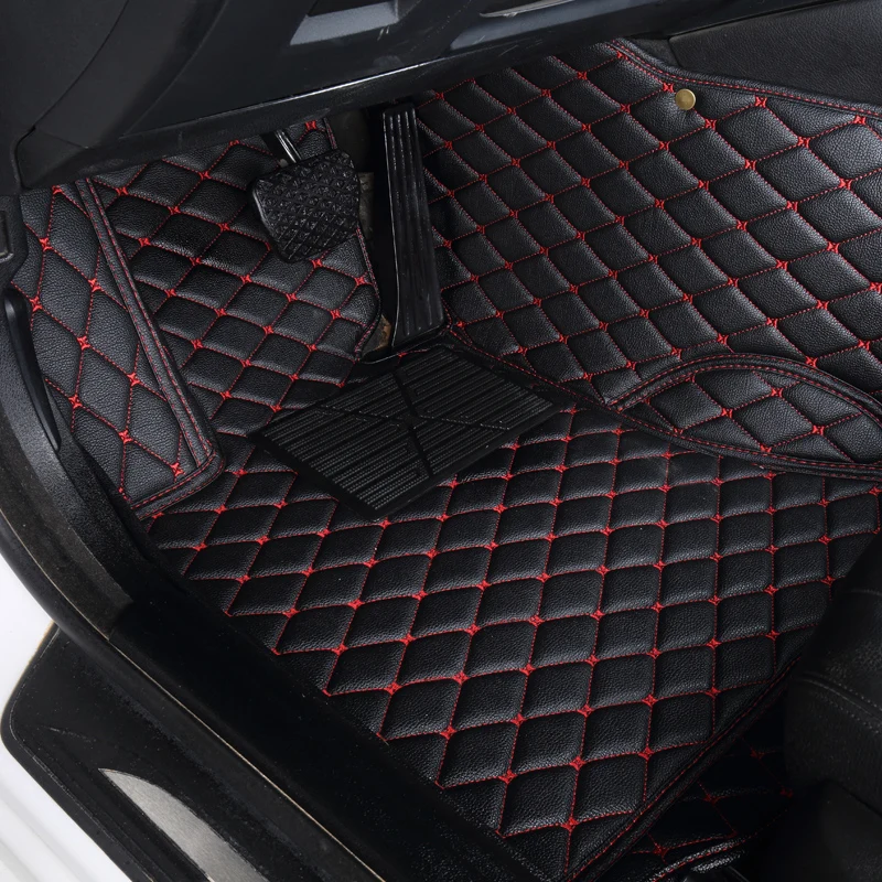 PU leather car floor mats for Audi Q7 2006 2007-2014 2015 2016 2017 2018 Custom auto foot Pads automobile carpet covers | Автомобили и
