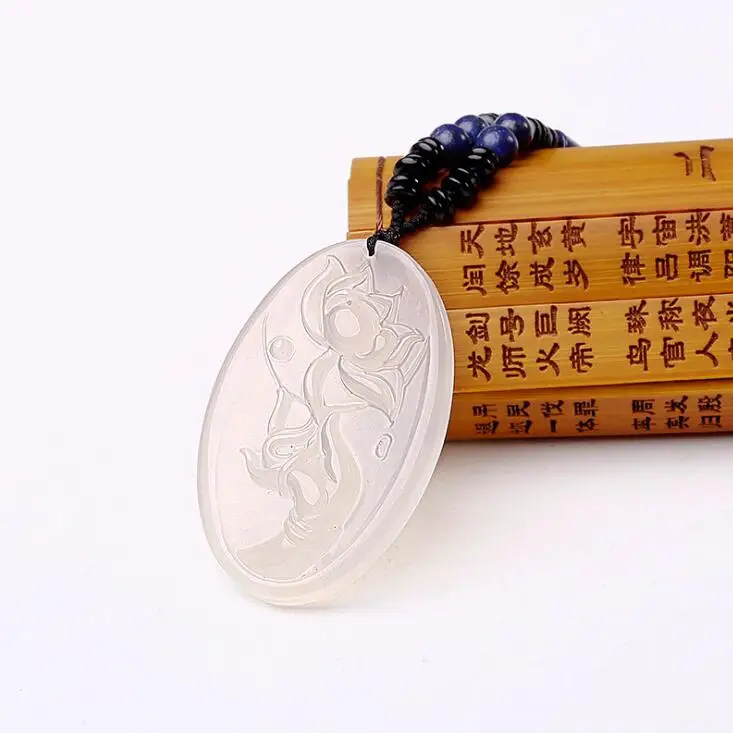 Natural white chalcedony primary color Buddha holding lotus flower chalcedony pendant Jewelry for woman
Natural white chalcedony primary color Buddha holding lotus flower chalcedony pendant Jewelry for woman