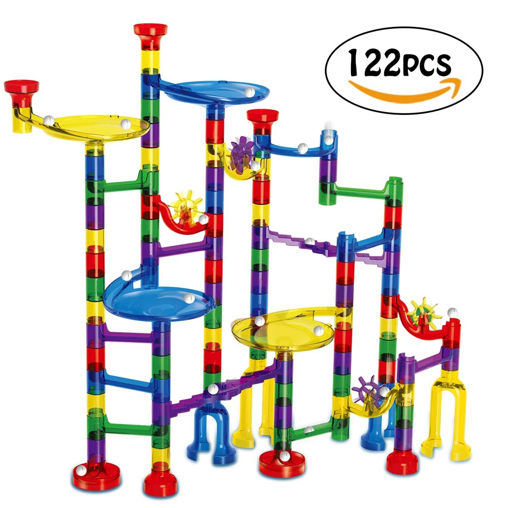 122 шт. игрушка Marble Run мраморная игра стебель обучающая развивающие строительные