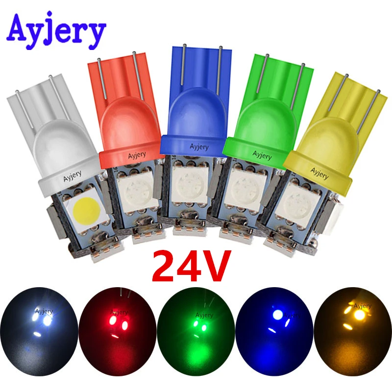 AYJERY 1000X Автомобильная светодиодсветодиодный лампа T10 W5W 5050 5SMD купольная лампа для чтения 168 194 192 DC 24V лампочсветильник для номерного знака габ...
AYJERY 1000X Автомобильная светодиодсветодиодный лампа T10 W5W 5050 5SMD купольная лампа для чтения 168 194 192 DC 24V лампочсветильник для номерного знака габ...