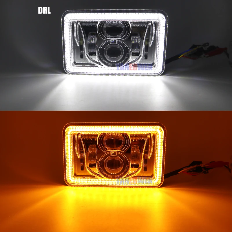 4x6 Inch LED Rectangle Headlights H4 Plug H4651 H4652 H4656 H4666 H6545 for Peterbil 379 Kenworth T600 Freightinger 120 Headlamp
4x6 Inch LED Rectangle Headlights H4 Plug H4651 H4652 H4656 H4666 H6545 for Peterbil 379 Kenworth T600 Freightinger 120 Headlamp