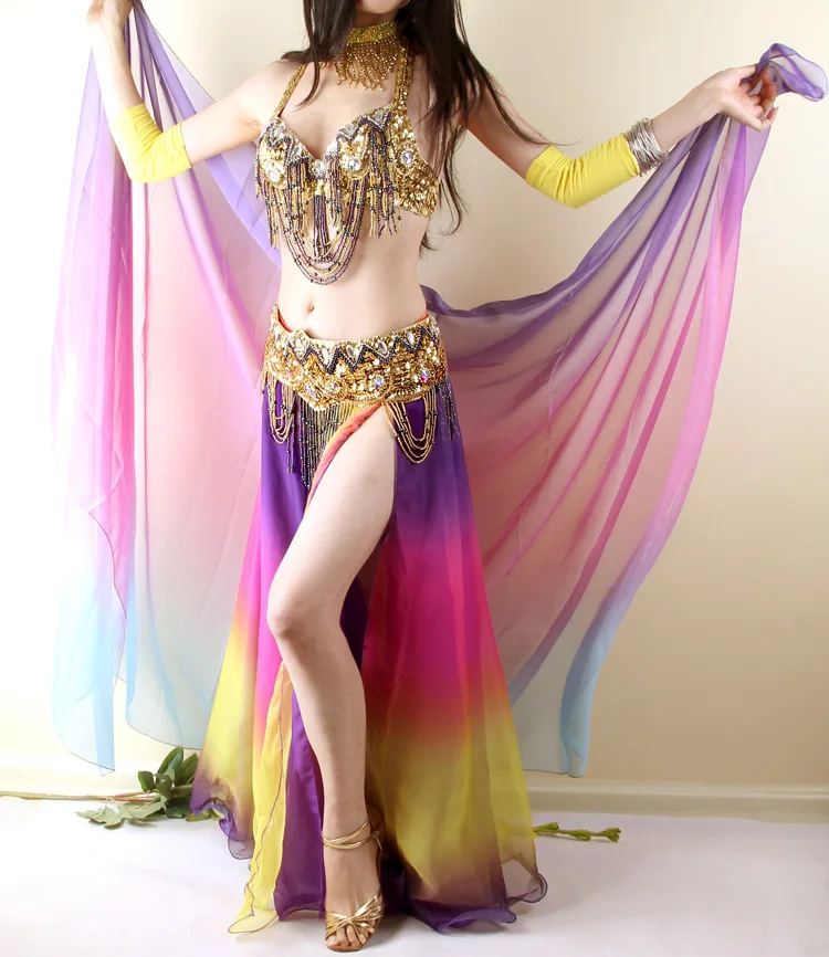 New Bellydance 3 Pieces(bra +belt + Skirt) Gradient Belly Dance Costume Set Egypt Bollywood Indian Costumes Beading Wear
New Bellydance 3 Pieces(bra +belt + Skirt) Gradient Belly Dance Costume Set Egypt Bollywood Indian Costumes Beading Wear