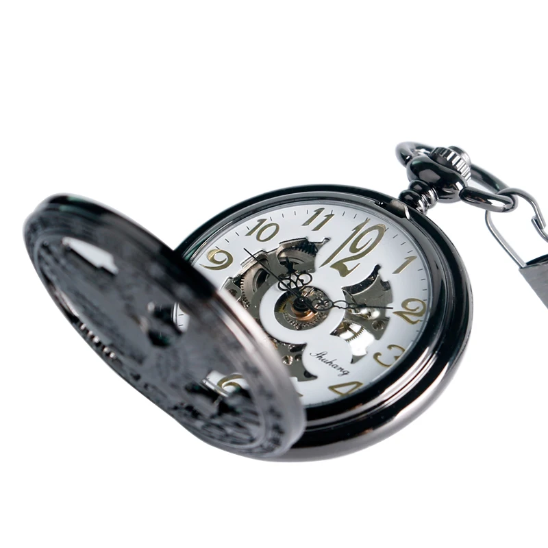 SHUHANG Awesome Hawk Eagle Luxury Skeleton Watches Hand-wind Black Mechanical Pocket Watch for Men Women Gifts Relogio De Bolso
SHUHANG Awesome Hawk Eagle Luxury Skeleton Watches Hand-wind Black Mechanical Pocket Watch for Men Women Gifts Relogio De Bolso