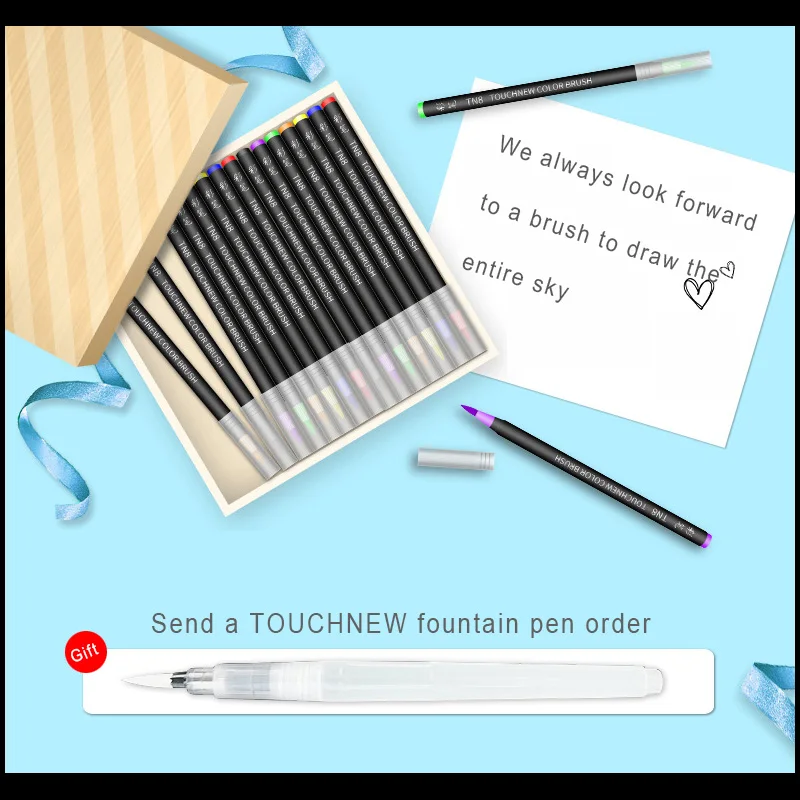 TOUCHNEW 24/36/48/60 Colors Watercolor Markers Pen Painting Soft Brush Marker Set Best For Manga Animation Art supplies
TOUCHNEW 24/36/48/60 Colors Watercolor Markers Pen Painting Soft Brush Marker Set Best For Manga Animation Art supplies