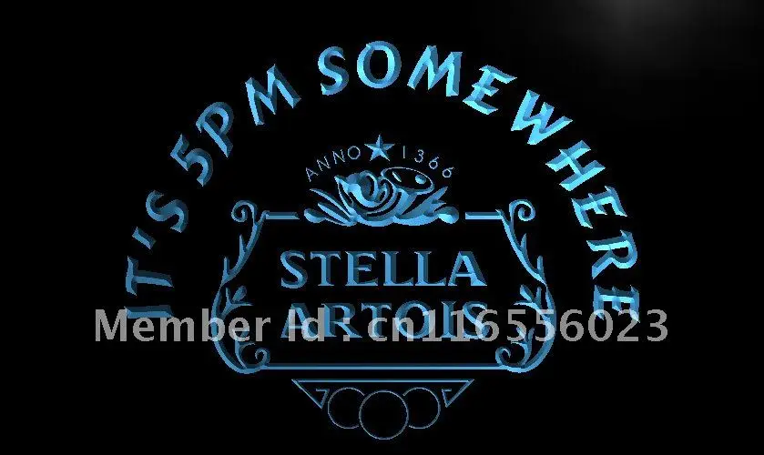 LA434- It's 5 pm somewhere Stella Artois LED Neon Light Sign home decor crafts
LA434- It's 5 pm somewhere Stella Artois LED Neon Light Sign home decor crafts