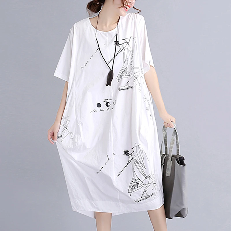 Plus Size Women cotton linen Clothing Big Size White Dress Summer loose Dresses 2018 new Long Vestido print flower dress QH1375
Plus Size Women cotton linen Clothing Big Size White Dress Summer loose Dresses 2018 new Long Vestido print flower dress QH1375