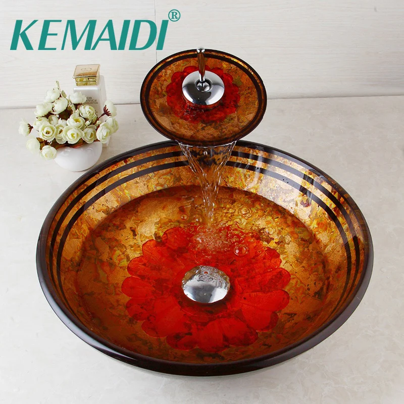 KEMAIDI New Sink Modern Bathroom Novel Glass Basin Sinks Waterfall Chrome Faucet Bathroom Deck Mounted Sinks Faucet
KEMAIDI New Sink Modern Bathroom Novel Glass Basin Sinks Waterfall Chrome Faucet Bathroom Deck Mounted Sinks Faucet