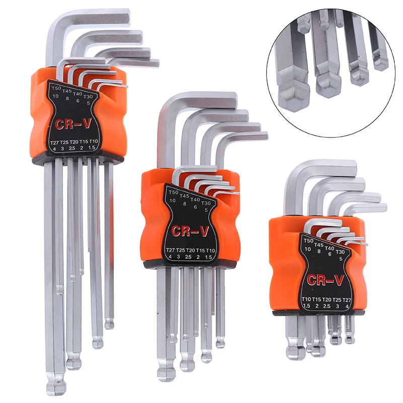 New 9pcs/set L Wrench Ball End Long Arm Hex Key Allen Wrench Set Powerful Repair Tool Hot Sale
New 9pcs/set L Wrench Ball End Long Arm Hex Key Allen Wrench Set Powerful Repair Tool Hot Sale