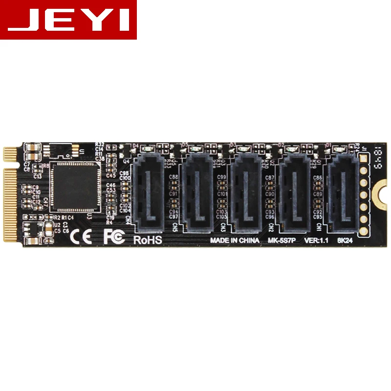 JEYI JMS585-Slim JMS585 5 портов SATA 5 * sata 5xsata M. 2 nvme для sata pci - e в PCIE sata disk array 5 карт RAID0 RAID1 RAID10 U2
JEYI JMS585-Slim JMS585 5 портов SATA 5 * sata 5xsata M. 2 nvme для sata pci - e в PCIE sata disk array 5 карт RAID0 RAID1 RAID10 U2