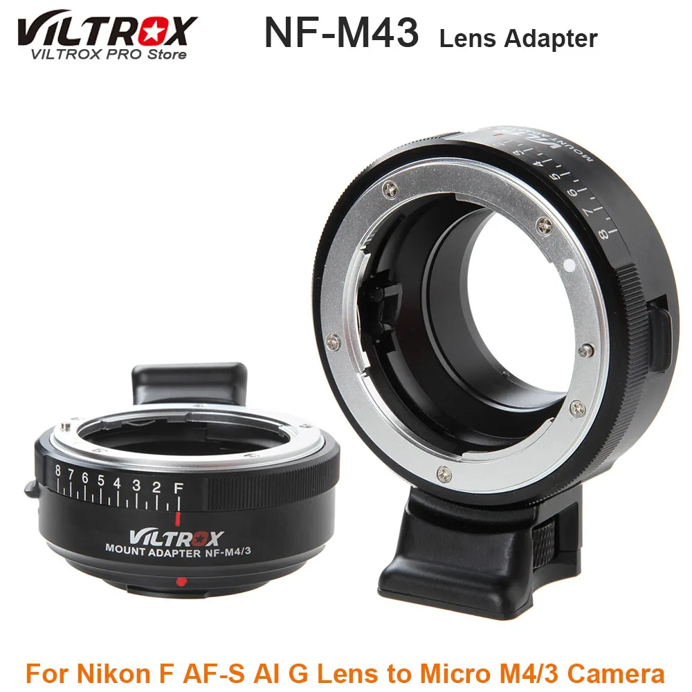 

Camera Aperture Ring Adapter w/ Tripod Mount for Nikon F AF-S AI G Lens to Micro M4/3 Camera Olympus Panosonic G6 GX7 BMPCC E-M5