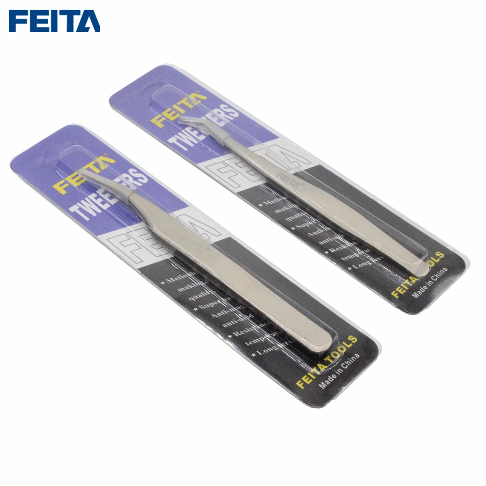 FEITA 2PCS Stainless Steel Tweezers Set Precision Bent & Pointed for Fake eyelashes,Nail Art, Electronic DIY, Phone Repair Tools
FEITA 2PCS Stainless Steel Tweezers Set Precision Bent & Pointed for Fake eyelashes,Nail Art, Electronic DIY, Phone Repair Tools