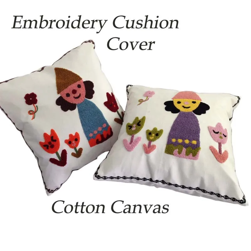 Square Cotton Canvas Crewel Embroidery Cushion Cover,Decorative Bedding Throw Pillow Case Cover for Kids
Square Cotton Canvas Crewel Embroidery Cushion Cover,Decorative Bedding Throw Pillow Case Cover for Kids