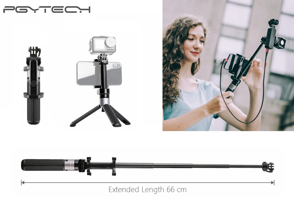 Удлинительный штатив PGYTECH, селфи-палка PLUS для DJI OSMO ACTION/OSMO POCKET/GoPro 8 Insta360 One X, аксессуары для спортивной камеры
Удлинительный штатив PGYTECH, селфи-палка PLUS для DJI OSMO ACTION/OSMO POCKET/GoPro 8 Insta360 One X, аксессуары для спортивной камеры