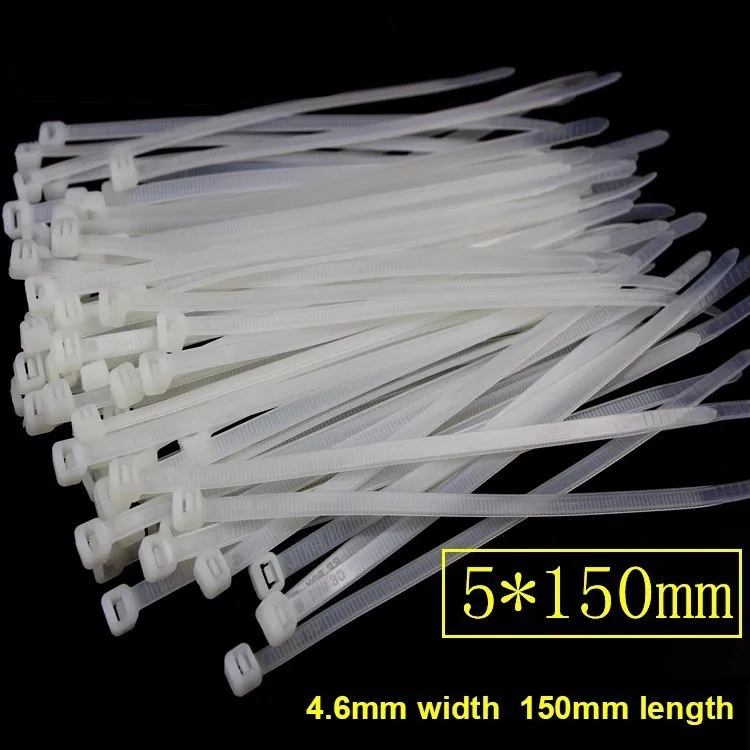 250PCS Cable Tie 5*150 Black White National Standard 4.6mm Width Plastic Wire Bundle Up Bring Fixed Bar 250mm length
250PCS Cable Tie 5*150 Black White National Standard 4.6mm Width Plastic Wire Bundle Up Bring Fixed Bar 250mm length