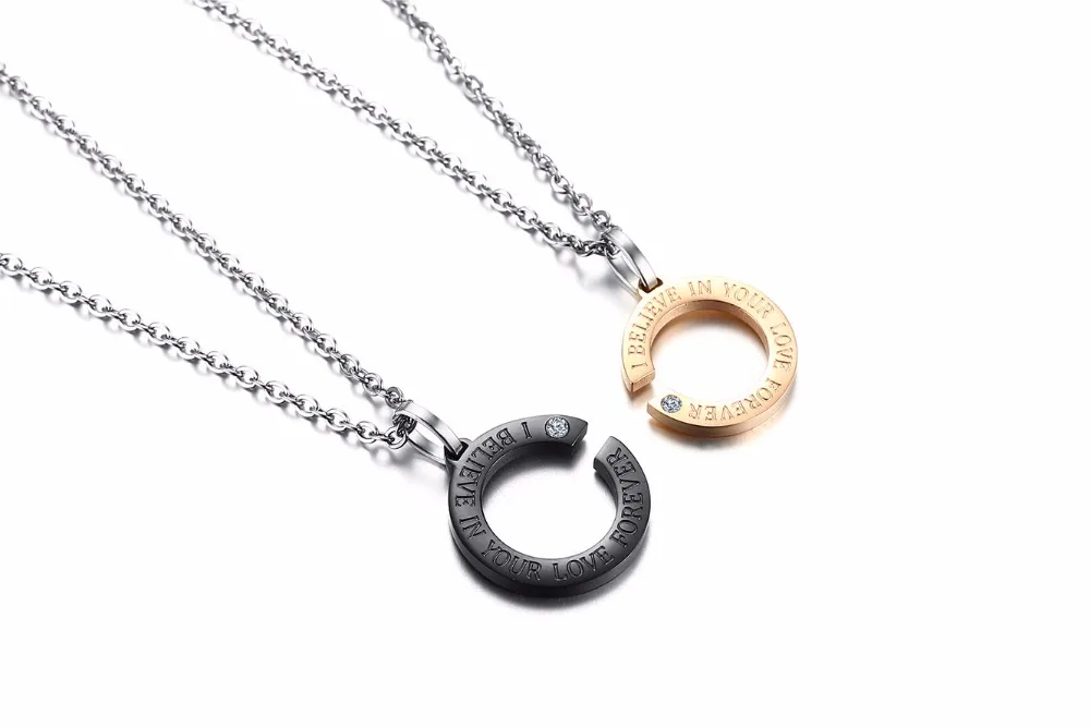 Fashion Cubic Zircon Lover's Simple Gold Black Color Necklaces For Women Couple Valentine's Day Necklaces Pendants Men Necklace
Fashion Cubic Zircon Lover's Simple Gold Black Color Necklaces For Women Couple Valentine's Day Necklaces Pendants Men Necklace