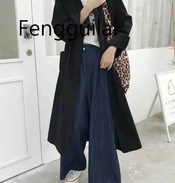 Women Autumn Long Sleeve Double Breasted Long Trench Coat Female Pocket Straight Shirt Windbreaker Manteau Femme Hiver Overcoat
Women Autumn Long Sleeve Double Breasted Long Trench Coat Female Pocket Straight Shirt Windbreaker Manteau Femme Hiver Overcoat