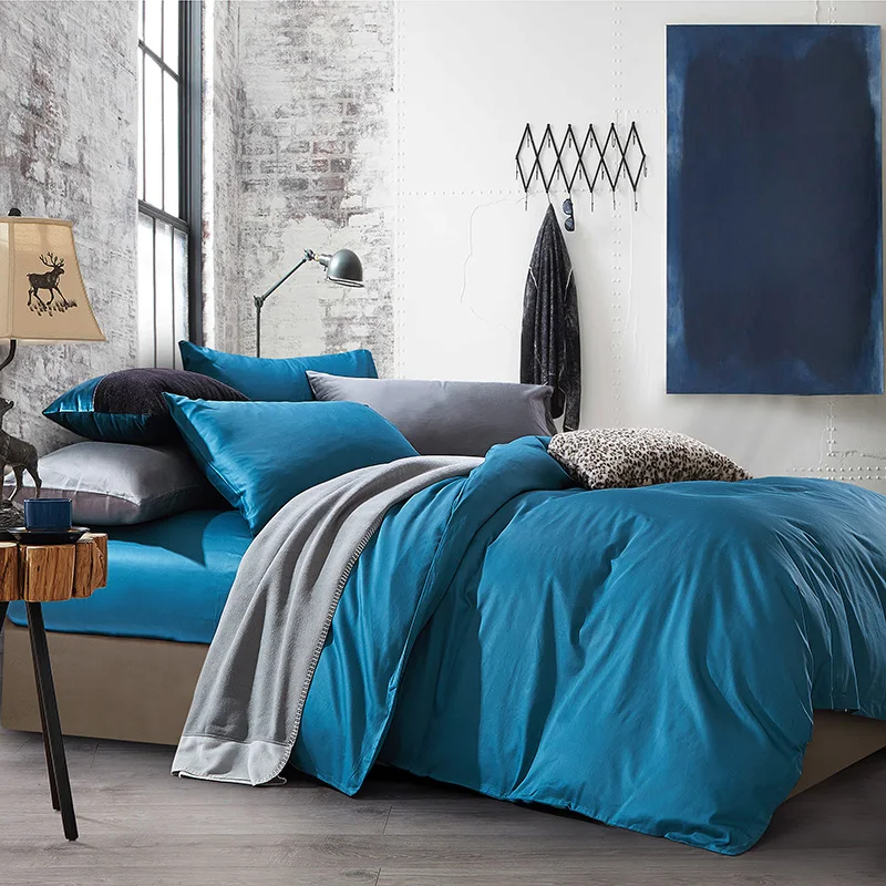 Posodono 4pcs 100% Egyptian Cotton Bedding set blue long stapled Duvet Cover Luxury solid king queen size hometextile
Posodono 4pcs 100% Egyptian Cotton Bedding set blue long stapled Duvet Cover Luxury solid king queen size hometextile