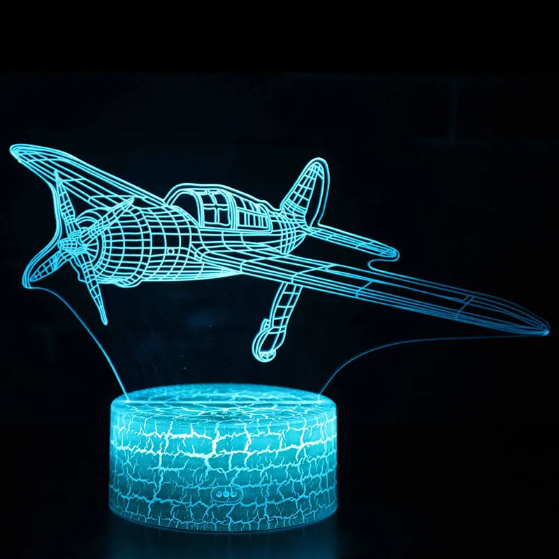 Propeller plane theme 3D Lamp LED night light 7 Color Change Touch Mood Lamp Christmas present Dropshippping
Propeller plane theme 3D Lamp LED night light 7 Color Change Touch Mood Lamp Christmas present Dropshippping