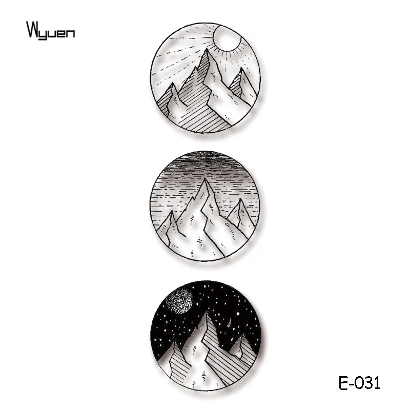 Wyuwn Abstract Mountain Moon Temporary Tattoo Sticker Sleeve Body Art New Design Geometric Wave Universe Fake Men Tattoos E-031
Wyuwn Abstract Mountain Moon Temporary Tattoo Sticker Sleeve Body Art New Design Geometric Wave Universe Fake Men Tattoos E-031