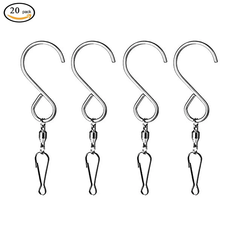 20PCS Swivel Hooks Clips for Hanging Wind Spinners Crystal Twisters Garden Bells and Party Supply
20PCS Swivel Hooks Clips for Hanging Wind Spinners Crystal Twisters Garden Bells and Party Supply