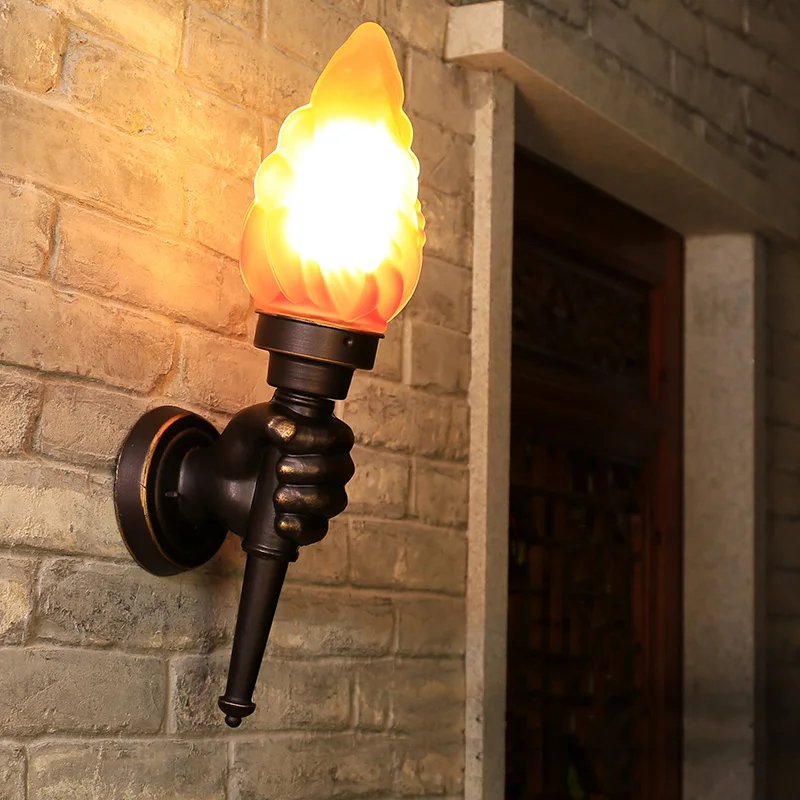 Creative Torch hand wall lamp outdoor light yard living room bedroom stair aisle restaurant cafe Light Home lighting Fixture
Creative Torch hand wall lamp outdoor light yard living room bedroom stair aisle restaurant cafe Light Home lighting Fixture