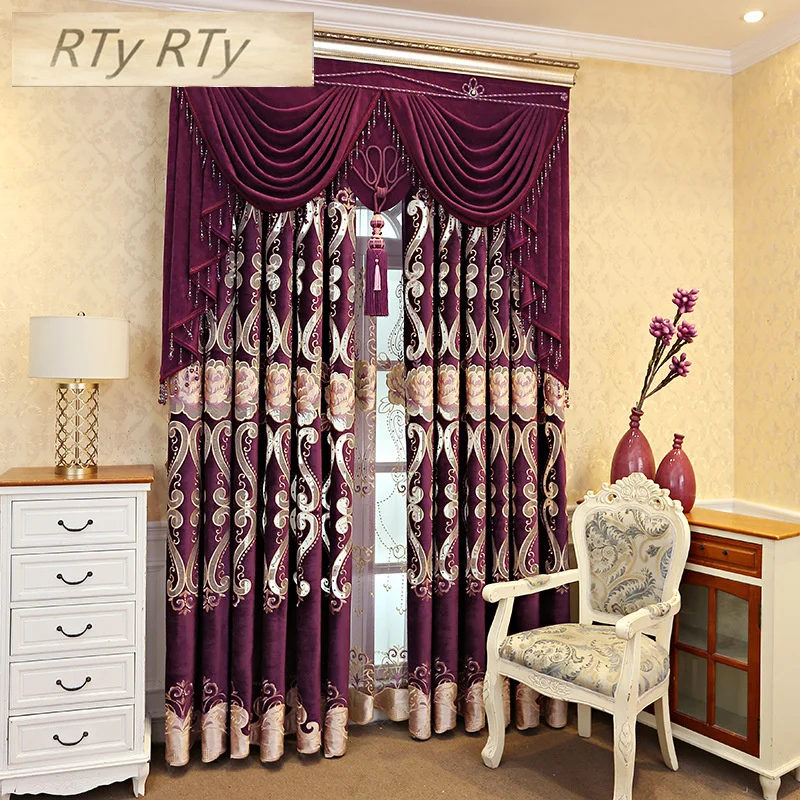 European Luxury Curtains For Living Room Embroidery Thick Window Drapes Balcony Bedroom Custom Size
European Luxury Curtains For Living Room Embroidery Thick Window Drapes Balcony Bedroom Custom Size