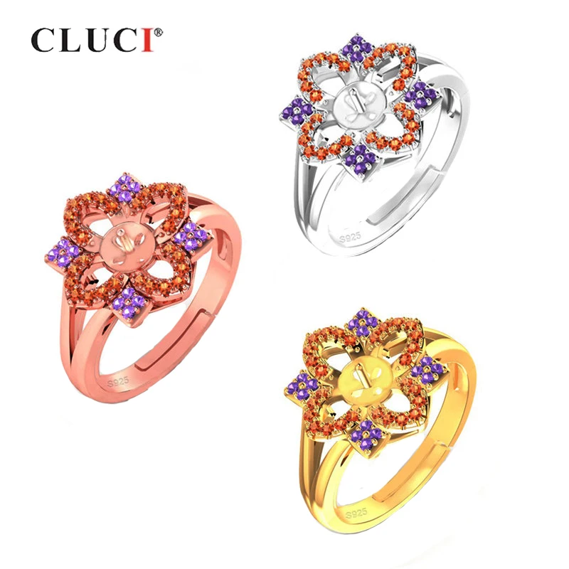 CLUCI 925 Sterling Silver Rose Gold Ring for Women Jewelry Silver 925 Pearl Ring Mounting Adjustable Zircon Flower Ring SR2201SB
CLUCI 925 Sterling Silver Rose Gold Ring for Women Jewelry Silver 925 Pearl Ring Mounting Adjustable Zircon Flower Ring SR2201SB
