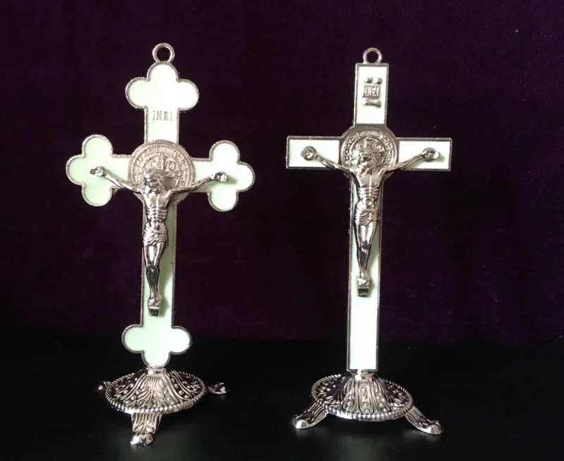 17 5 см X 8 религиозный Крест из сплава с основанием святая артикула церковный