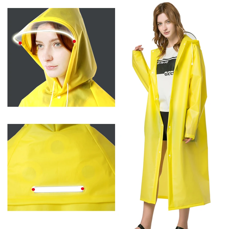 Outdoor Safe Transparent Hiking Rain Poncho Plastic Long Cover Rain Raincoat Naisten Waterproof Raincoats Rain Gear 60C0128
Outdoor Safe Transparent Hiking Rain Poncho Plastic Long Cover Rain Raincoat Naisten Waterproof Raincoats Rain Gear 60C0128