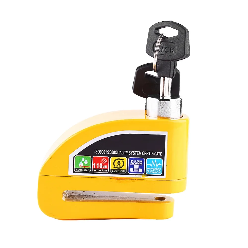 Motorcycle Scooter Bicycle Anti-theft Disc Brake Lock Security Alarming System YellowJust click the lock cylinder will be locked
Motorcycle Scooter Bicycle Anti-theft Disc Brake Lock Security Alarming System YellowJust click the lock cylinder will be locked