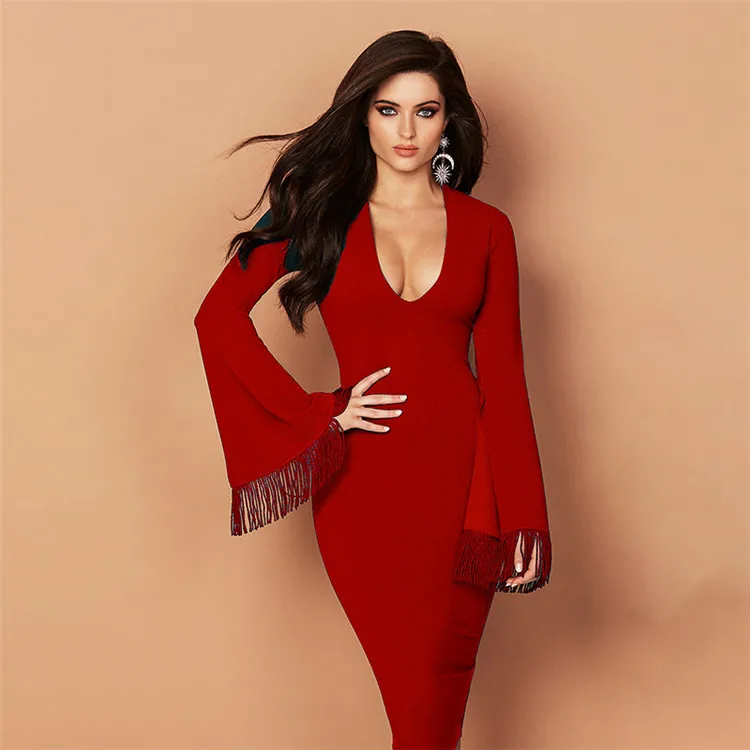 See Orange Long Sleeve Tassel Bandage Dress Vestidos Women Winter Dress 2018 Spring Bandage Dress Female SO7841
See Orange Long Sleeve Tassel Bandage Dress Vestidos Women Winter Dress 2018 Spring Bandage Dress Female SO7841